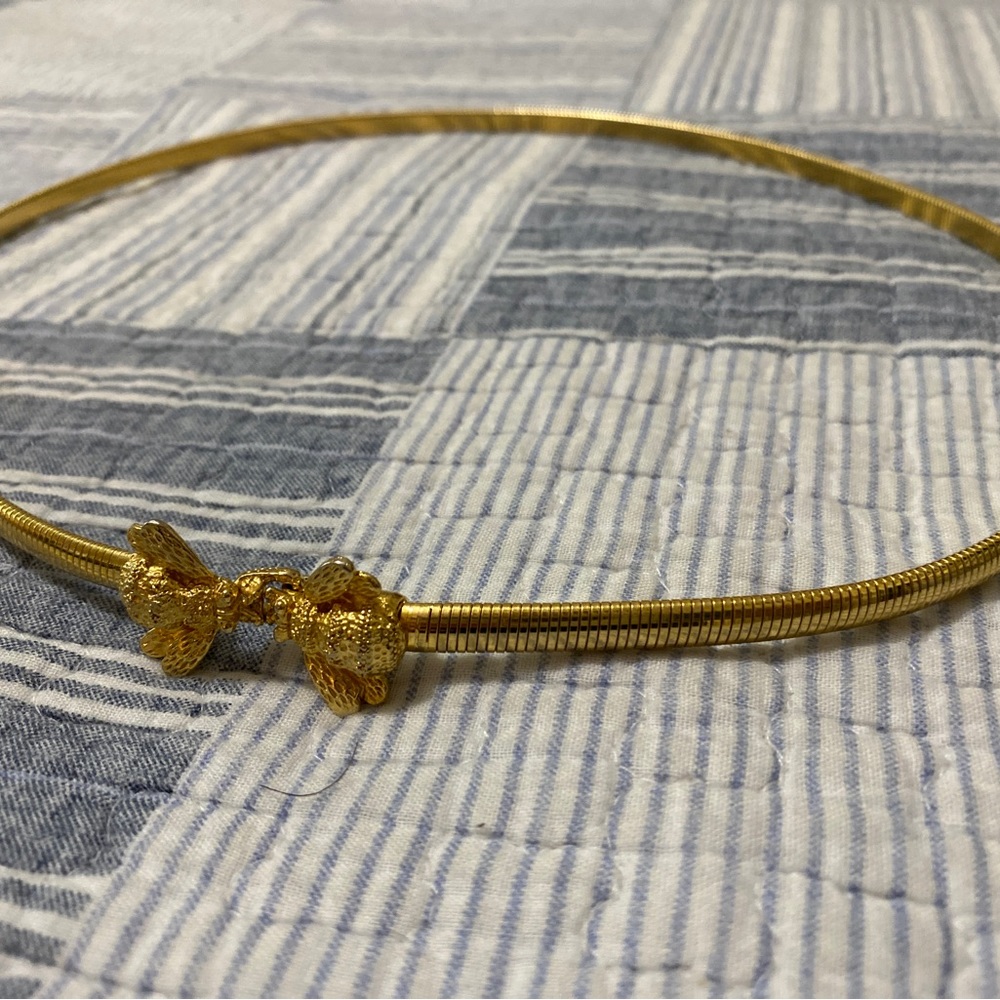 Gold stretchy bee 🐝 belt womens accessory S/M - Picture 3 of 3